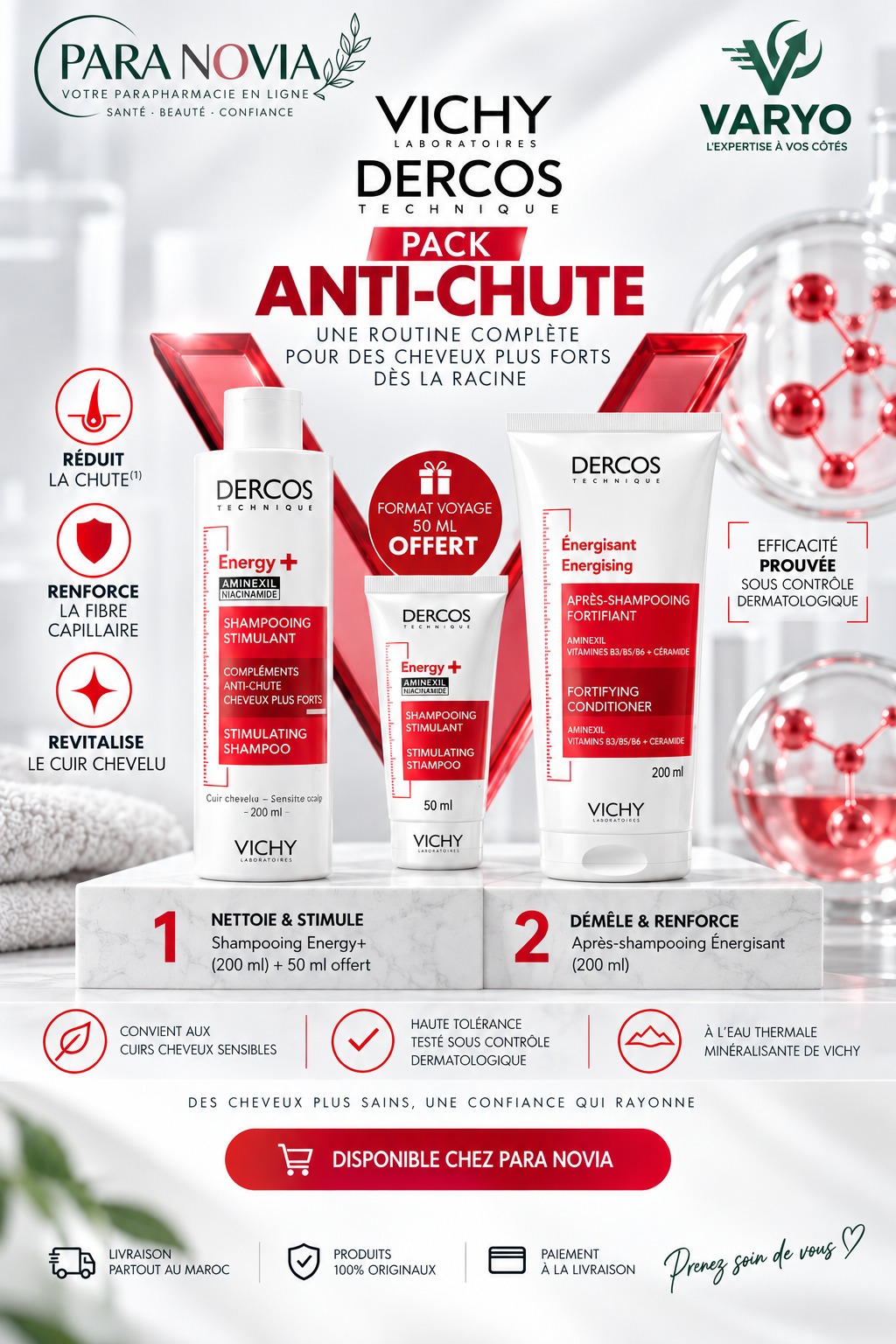 Pack Anti-Chute Vichy Dercos Energy+